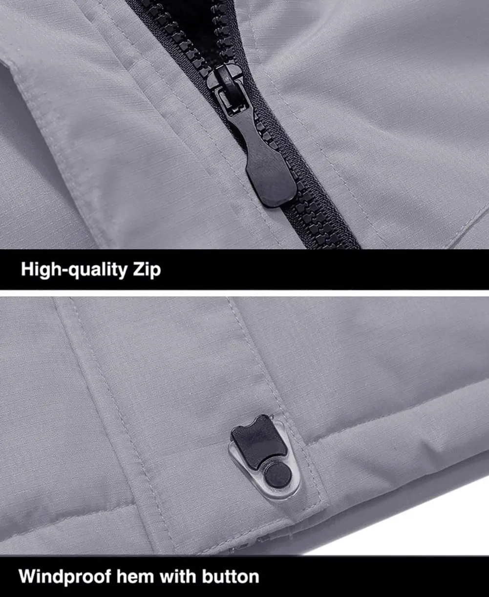 MAGCOMSEN Men's Winter Coats Water Resistant Ski Snow Jacket Warm Fleece Jacket Parka Raincoats With Multi-Pockets