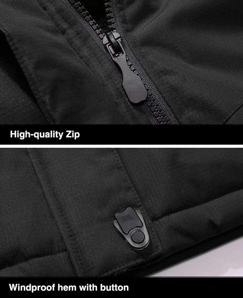 MAGCOMSEN Men's Winter Coats Water Resistant Ski Snow Jacket Warm Fleece Jacket Parka Raincoats With Multi-Pockets