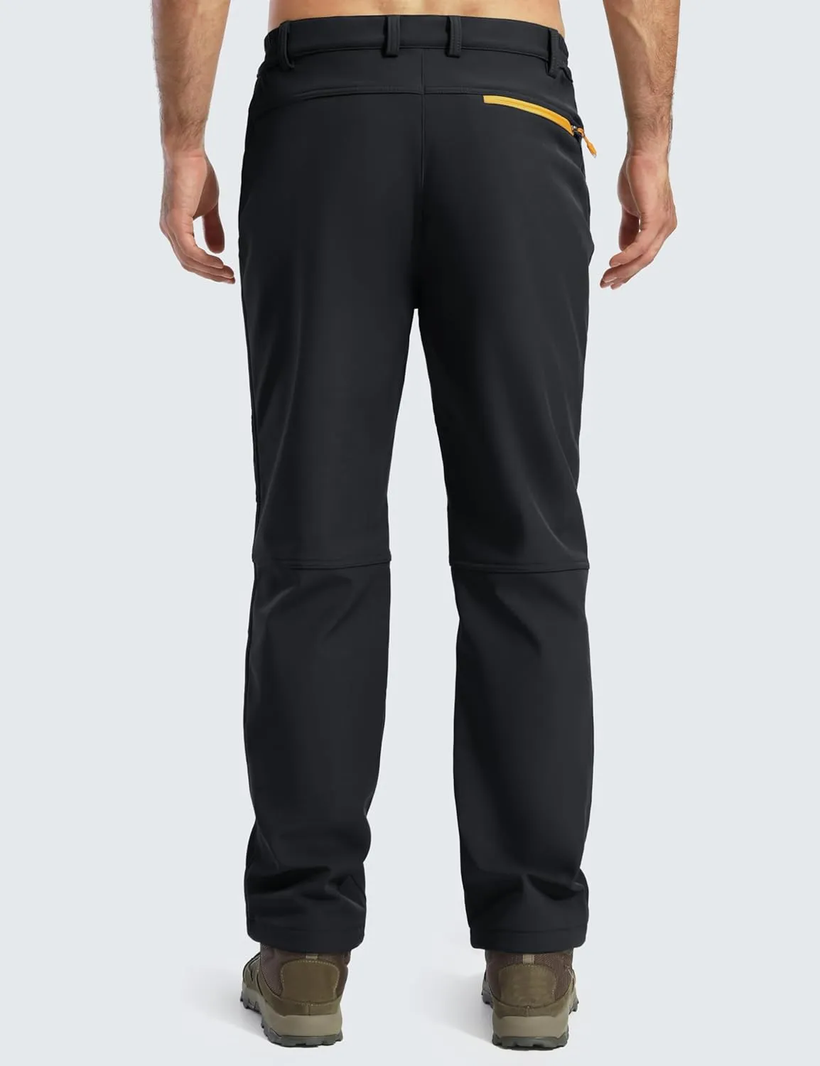 MAGCOMSEN Winter Pants for Men Snow Ski Pants Fleece Lined Water Resistant Softshell Hiking Pants 4 Pockets