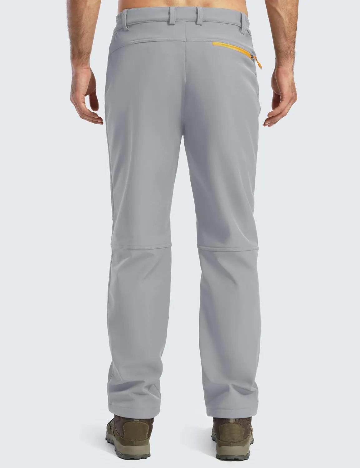 MAGCOMSEN Winter Pants for Men Snow Ski Pants Fleece Lined Water Resistant Softshell Hiking Pants 4 Pockets