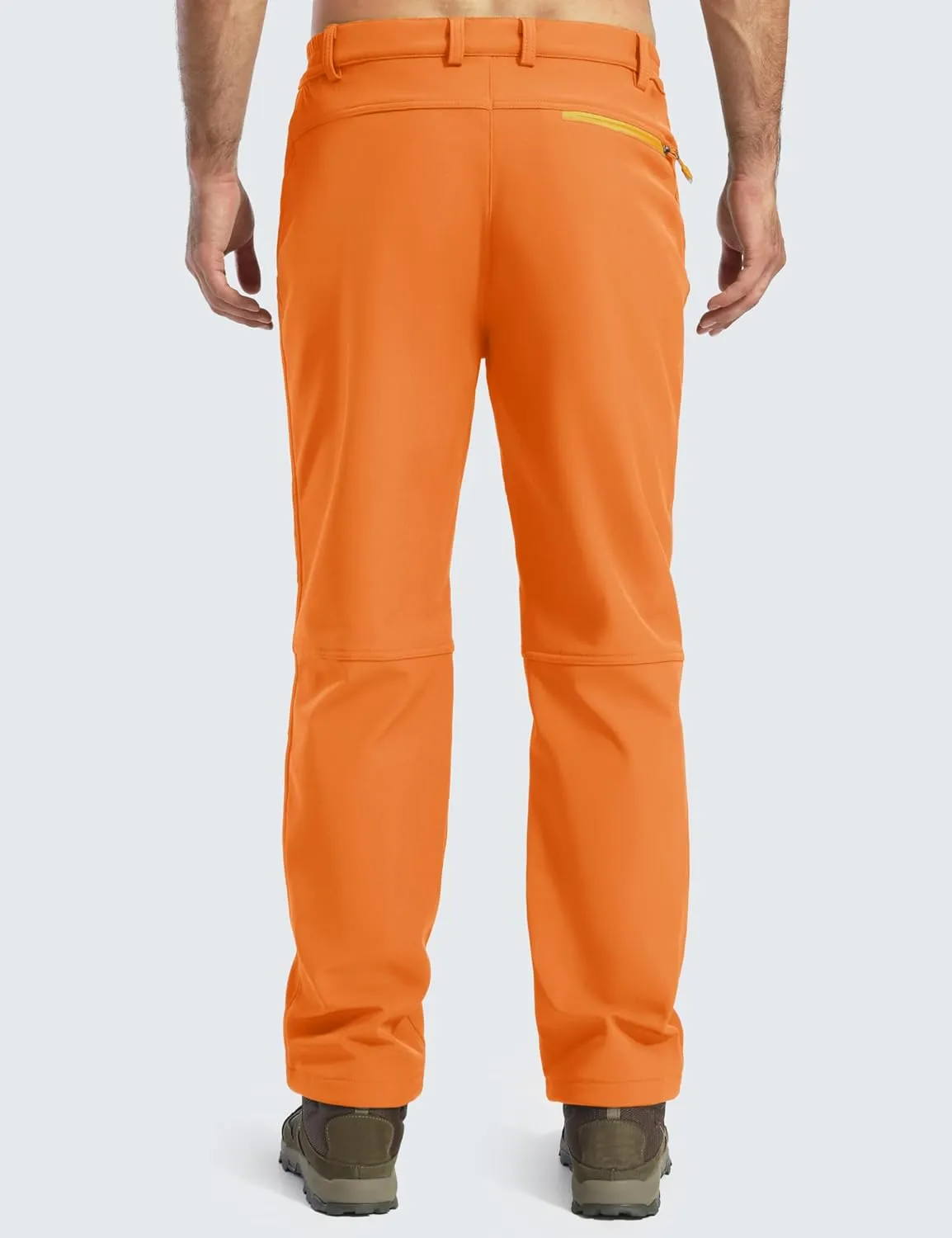 MAGCOMSEN Winter Pants for Men Snow Ski Pants Fleece Lined Water Resistant Softshell Hiking Pants 4 Pockets