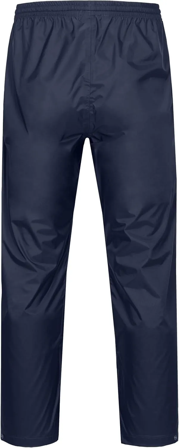 Mapamyumco Men's Rain Pants Packable Waterproof Hiking Pants Windproof Breathable Outdoor Rain Over Pants