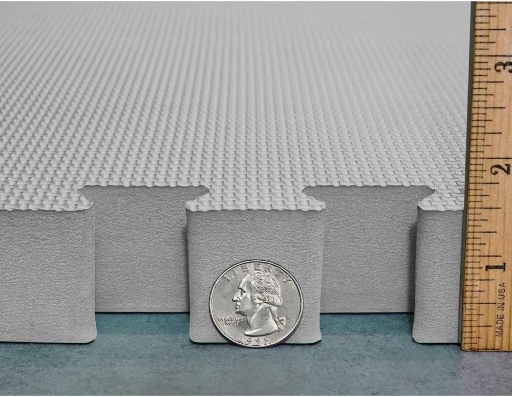 Meister X-THICK 1.5" Interlocking EVA Foam Mats - 2X Cushion for Wrestling, MMA Takedowns & Gymnastics - 2'x2' Tiles