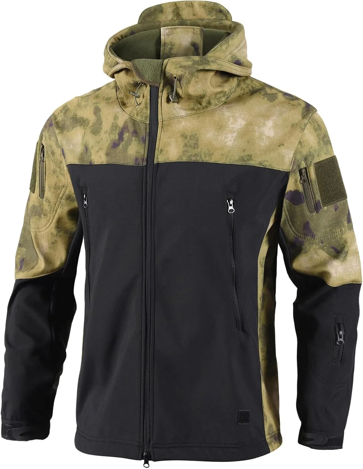 Men Rain Jacket Waterproof Breathable Lightweight Raincoat with Drawstring Hood for Outdoor Travel Hiking Windbreaker