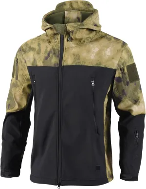 Men Rain Jacket Waterproof Breathable Lightweight Raincoat with Drawstring Hood for Outdoor Travel Hiking Windbreaker