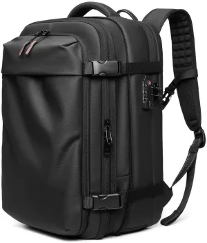 Men Travel Backpack vacuum compression Laptop Backpack Large Capacity Backpack 17 inch Extended Hiking Business backpack (black)