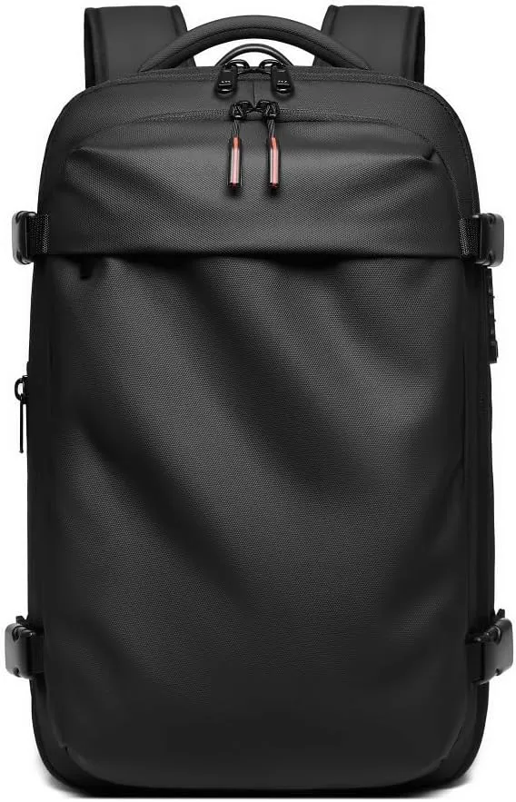 Men Travel Backpack vacuum compression Laptop Backpack Large Capacity Backpack 17 inch Extended Hiking Business backpack (black)