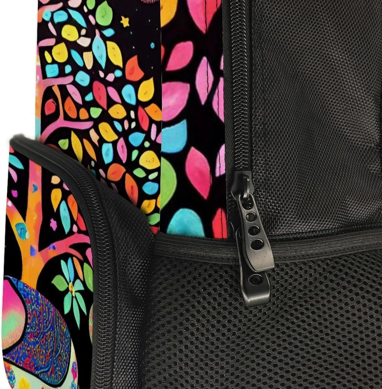 Men Women Lightweight Elephant Tree Lucky Art Daypack Bookbag Big Capacity Carry On Bag With Side Pockets for Camping Travel Bicycle
