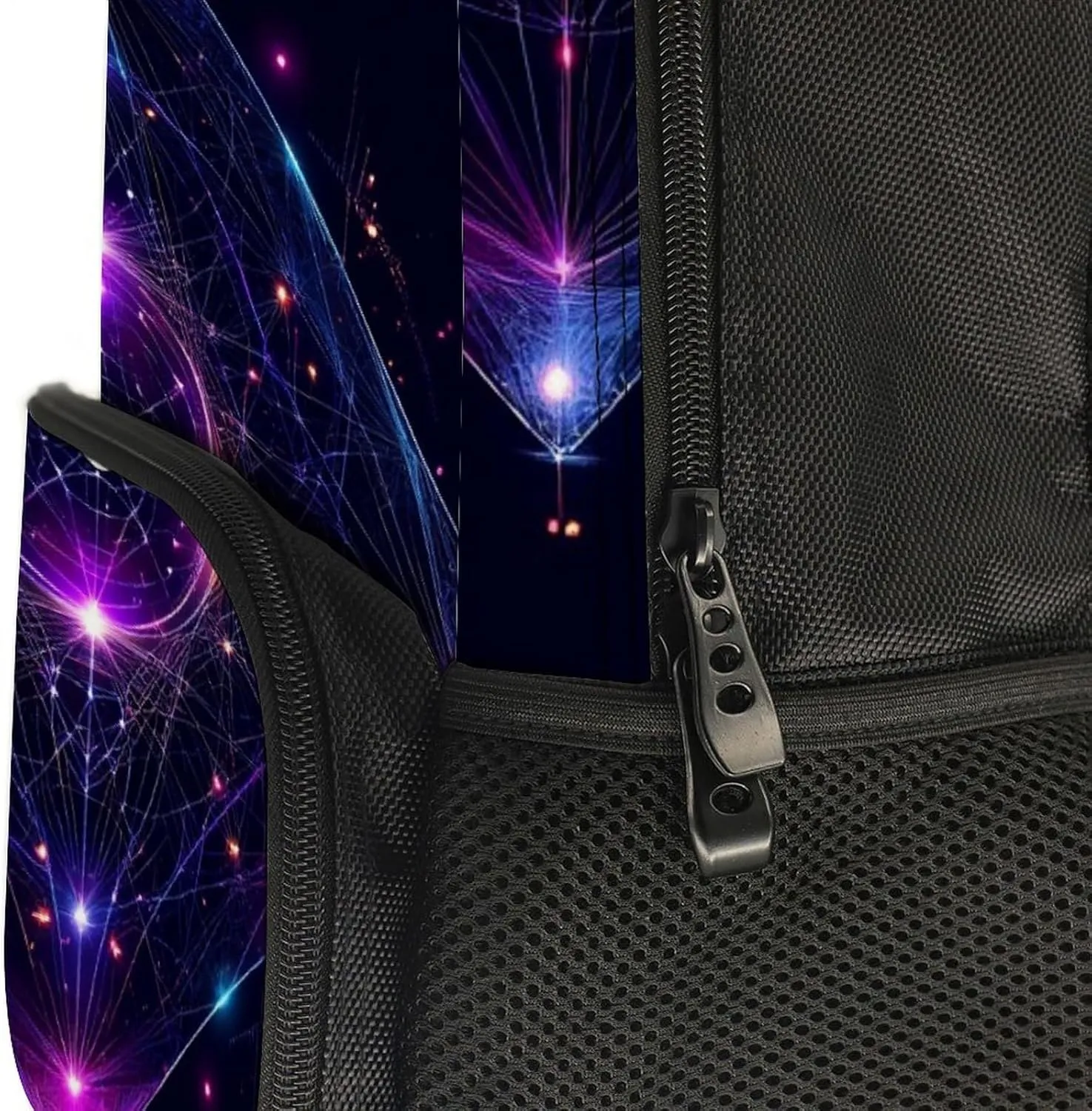 Men Women Lightweight Sacred Geometry Symbols Sun Moon Trippy Purple Casual Daypack Big Capacity Bookbag With Padded Straps for Gym Travel Walking Cycling
