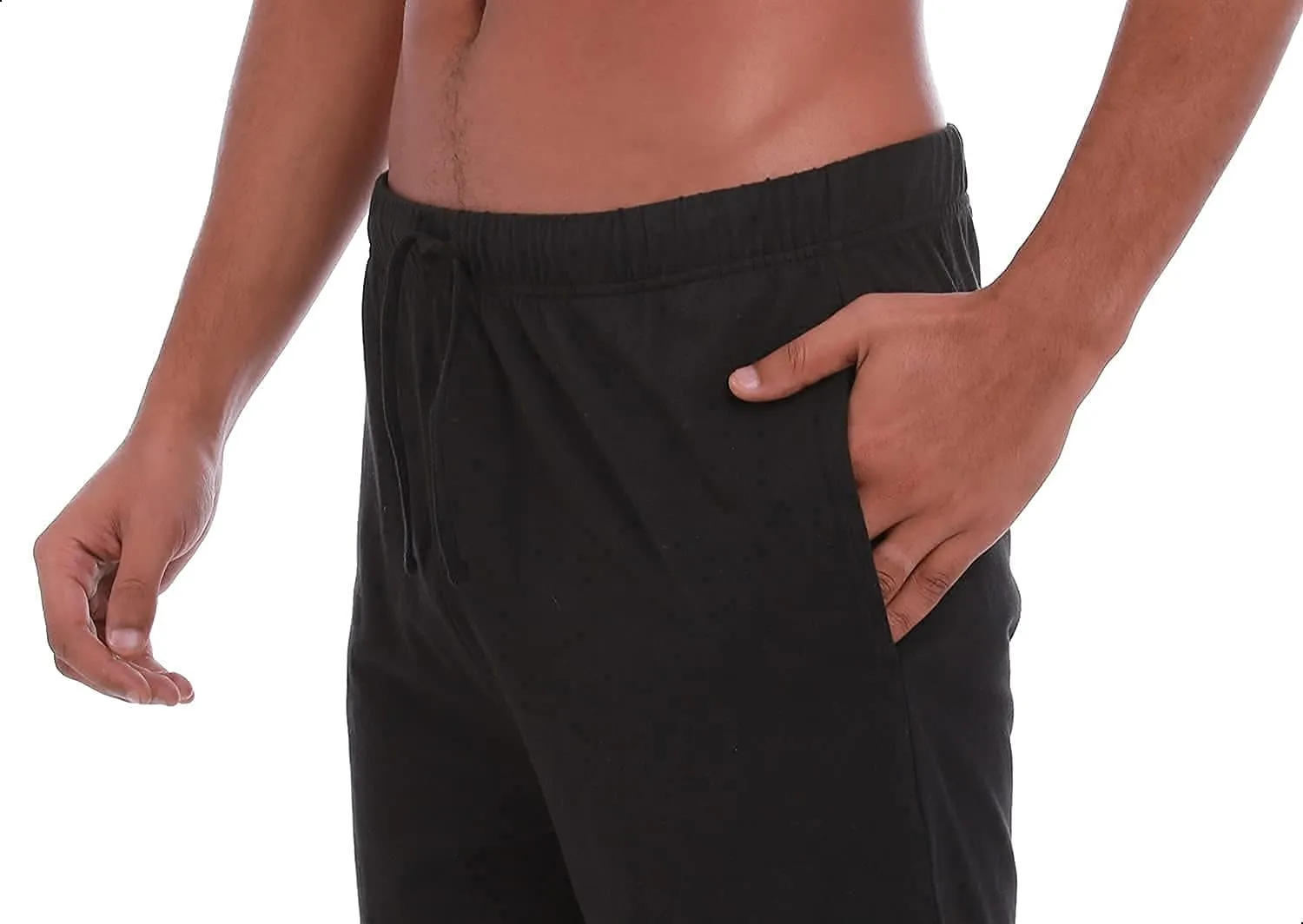 Men’s (2-Pack) Cotton Rich Knit Short | Sleepwear Shorts with Pockets | Ultra Soft, Breathable (Made in Egypt)