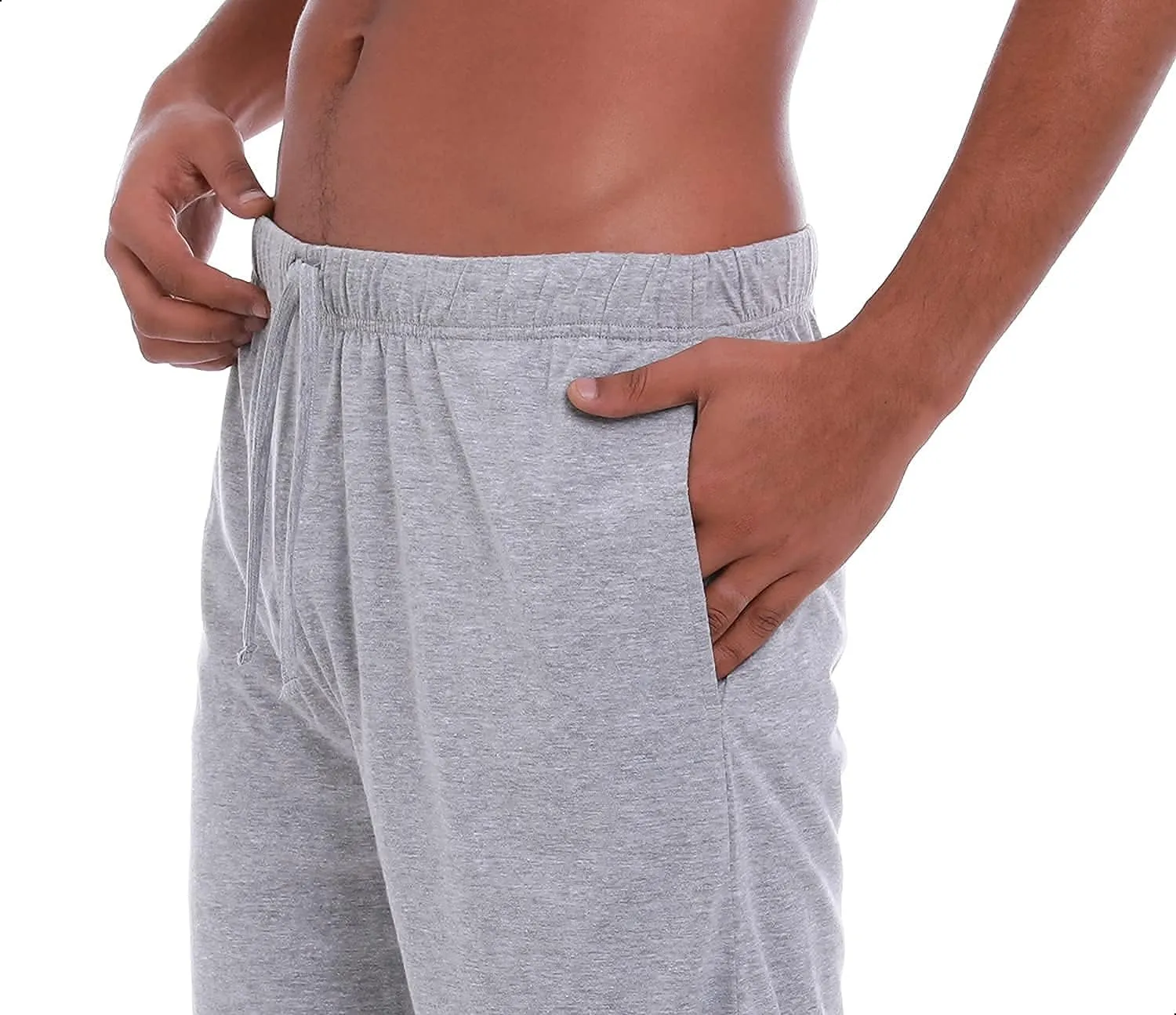 Men’s (2-Pack) Cotton Rich Knit Short | Sleepwear Shorts with Pockets | Ultra Soft, Breathable (Made in Egypt)