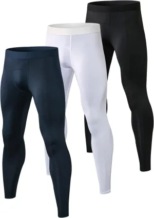 Men's Compression Pants Cool Dry Athletic Workout Leggings Sports Running Active Tights Base Layer