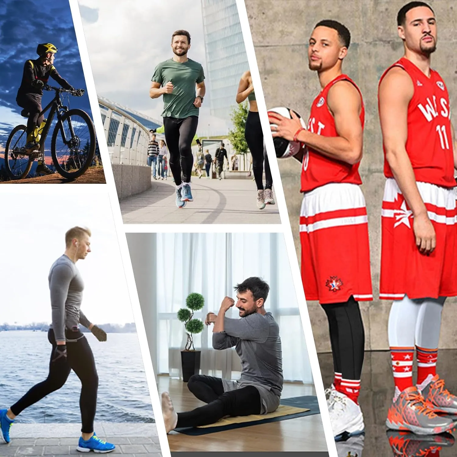 Men’s Compression Pants, Leggings Running Tights Workout Base Layer for Basketball Sports Athletic Gym Soccer