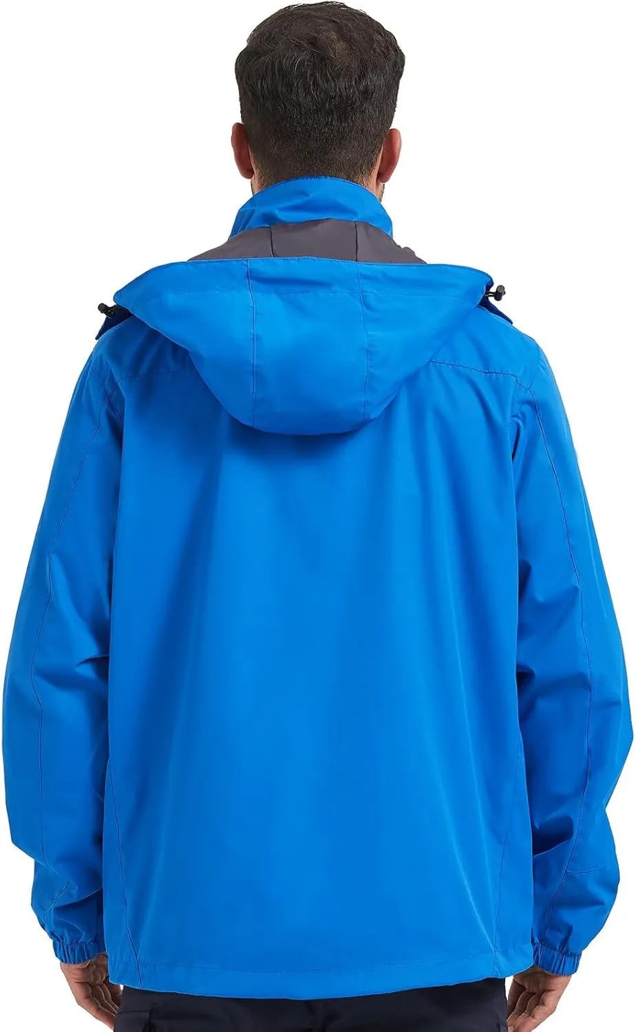 Men's Rain Jacket Waterproof Lightweight Hood jackets for Hiking Cycling Travel Raincoat S-6XL