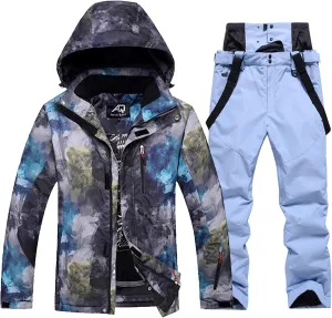 Mens Ski Jacket and Pants Set Waterproof Snow Suit Mountain Windproof Snowboard Jacket Winter Outdoor Ski Suit