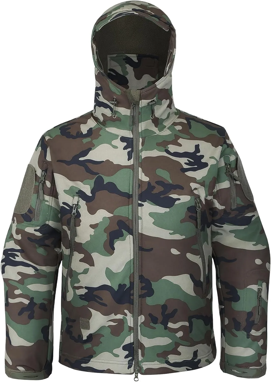 Men's Softshell Jacket Fleece Windproof Waterproof Thermal Tactical Coat Outdoor Jacket Hiking Camping