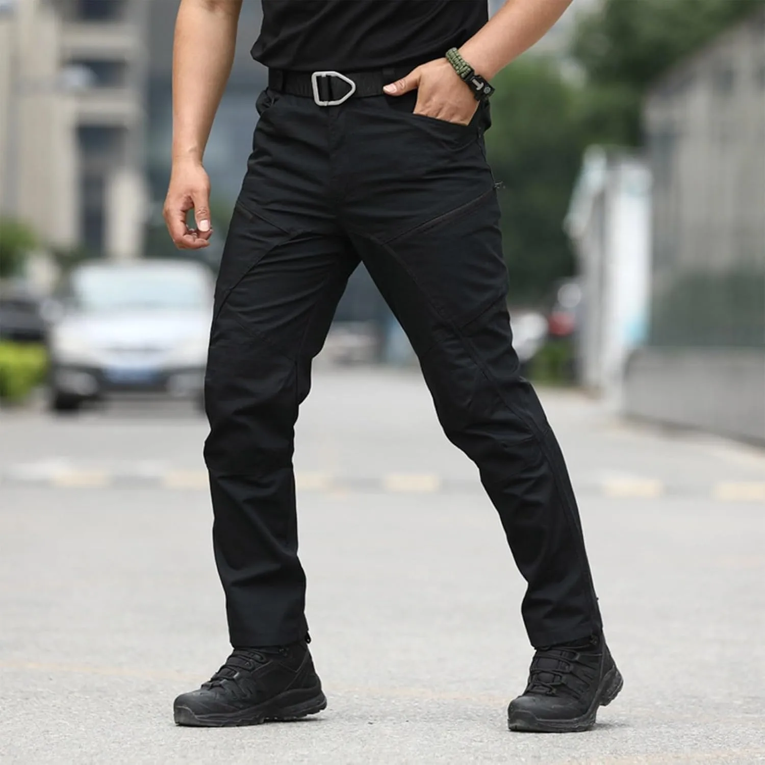 Mens Tactical Pants Hunting Camo Stretch Pant Waterproof Cargo Moisture Wicking Pants with Pockets