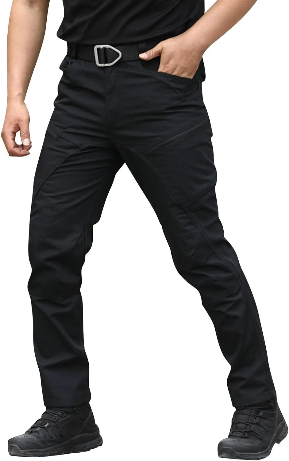 Mens Tactical Pants Hunting Camo Stretch Pant Waterproof Cargo Moisture Wicking Pants with Pockets