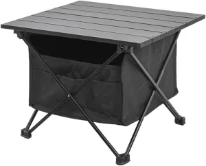 Mikinona Portable Folding Desk for Camping Lightweight Collapsible Outdoor Table Easy Setup for Picnics Bbqs Travel Beach Activities Multi Functional Design with Storage