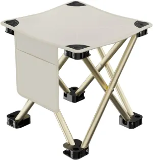 Milisten Compact Camping Foot Rest Portable Folding Stool Lightweight Collapsible Seat for Outdoor Hiking Fishing