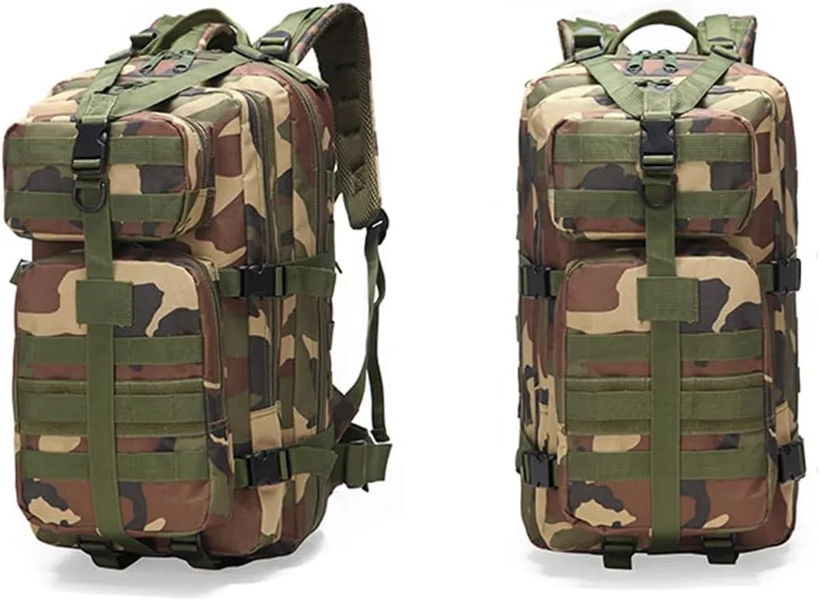 Military Tactical Backpack 3 Day Assault Pack Army Molle Bag Backpacks Rucksack 35L (Jungle Camouflage)