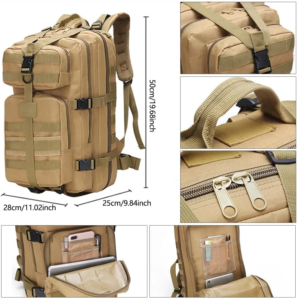 Military Tactical Backpack 3 Day Assault Pack Army Molle Bag Backpacks Rucksack 35L (Jungle Camouflage)