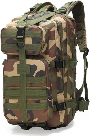 Military Tactical Backpack 3 Day Assault Pack Army Molle Bag Backpacks Rucksack 35L (Jungle Camouflage)