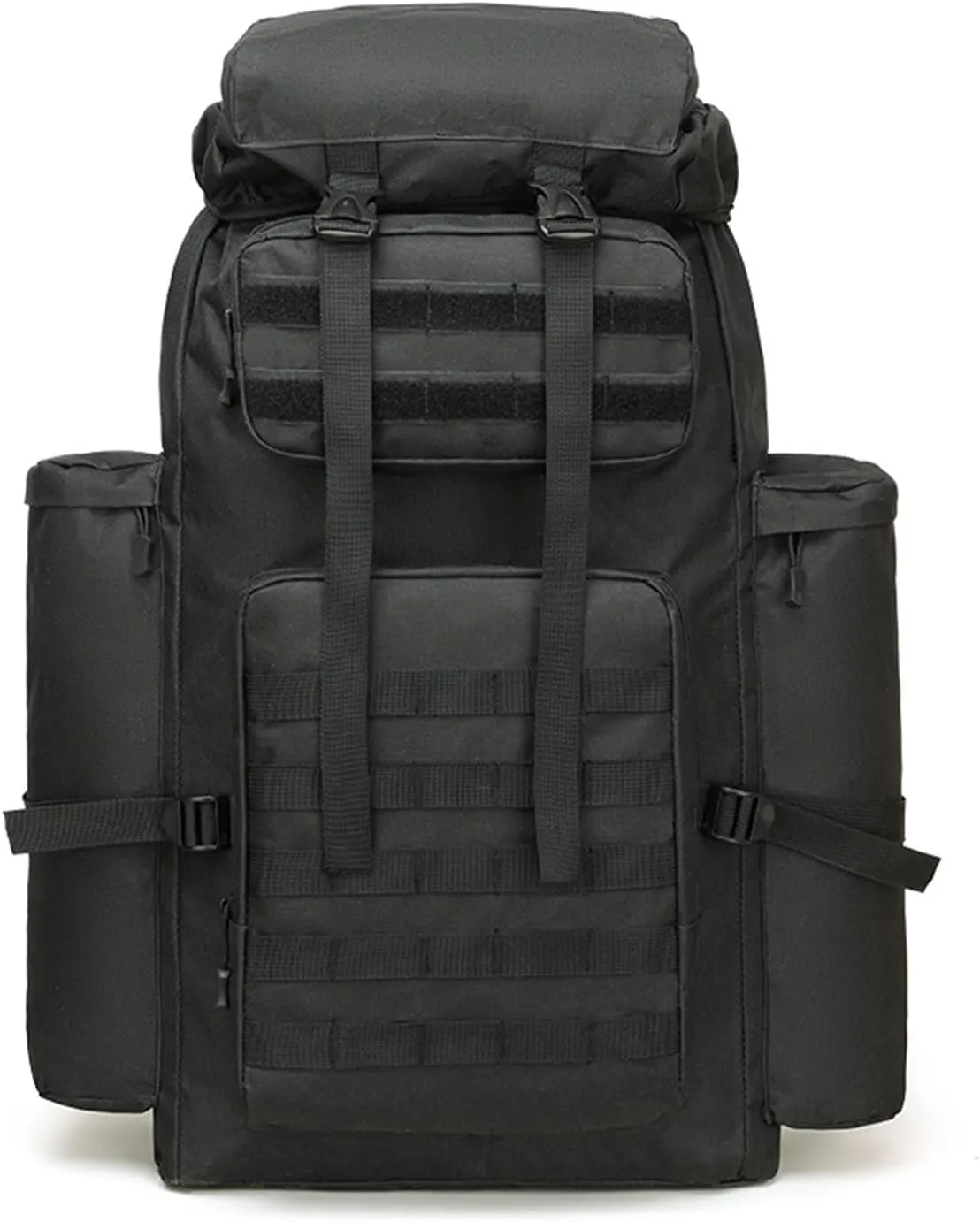 Military Tactical Backpack for Men, 100L Waterproof Camping Hiking Travel Hunting Daypack, Heavy Duty, Adjustable Straps (Black)
