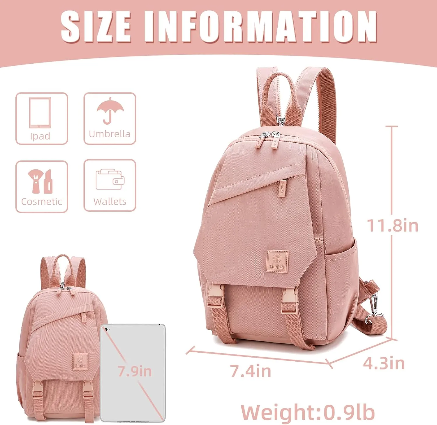 Mini Waterproof Backpack Purse for Women and Men,Small Travel Daypack