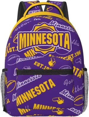 Minnesota Backpack for Boys Girls, Sports Backpack,Suitable For School Use,Gift For Men Women Fans