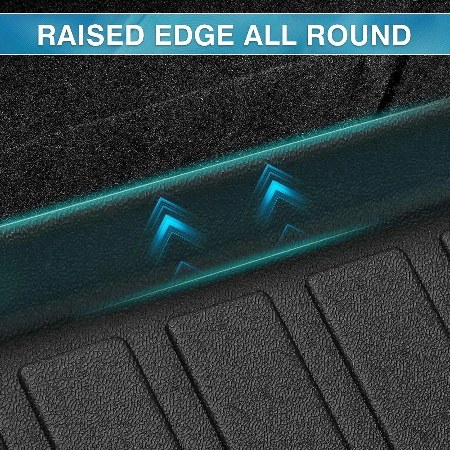 Mixsuper Cargo Liner for Toyota RAV4 All Models 2019-2025, All Weather Trunk Liner Rear Cargo Mat Anti-Slip Durable Black