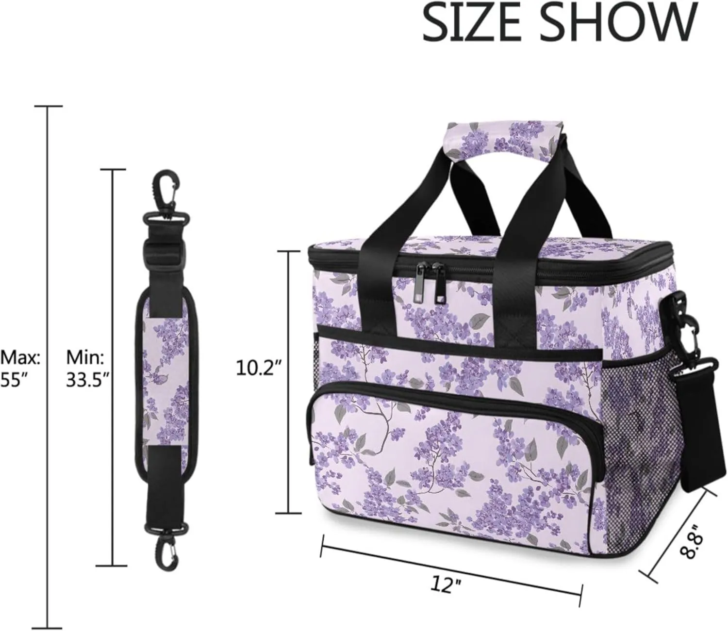 MNSRUU Cooler Bag Retro Ethnic Soft Cooler Bag Insulated Lunch Totes Picnic Bag Beach Cooler Lunch Box Container with Adjustable Shoulder Strap