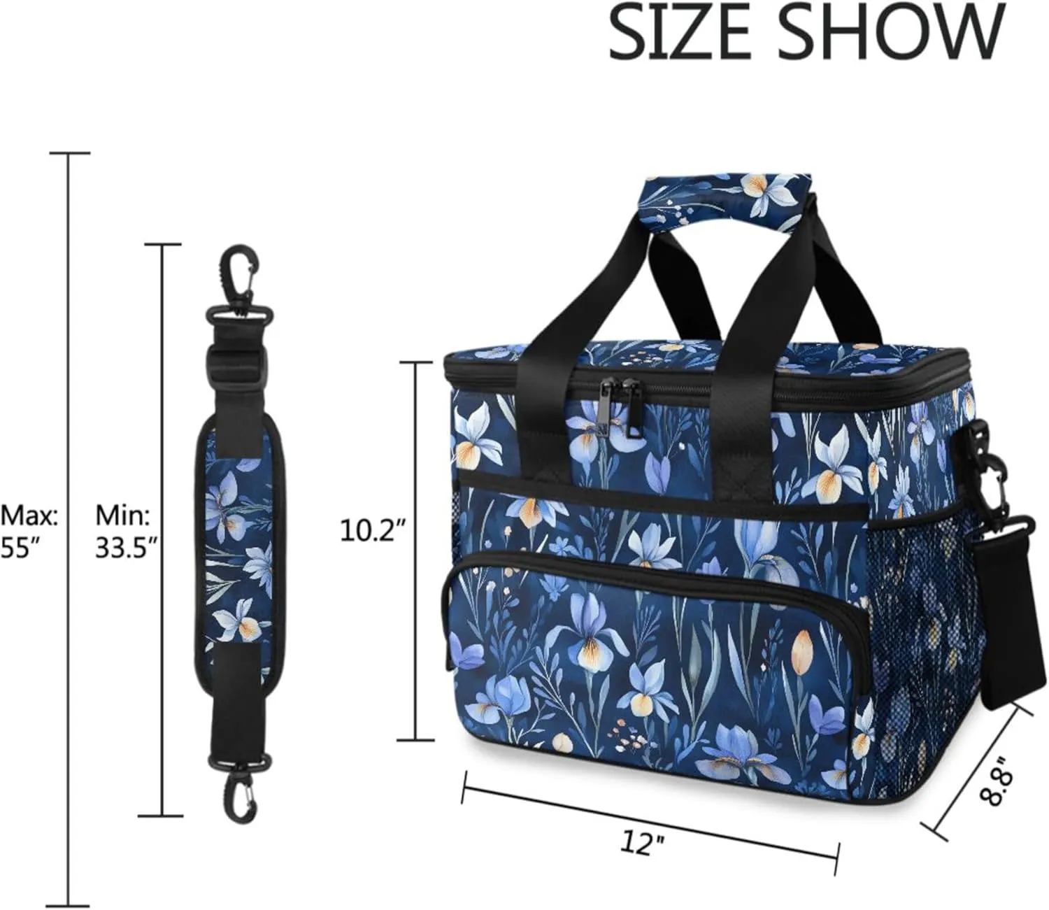 MNSRUU Cooler Bag Retro Ethnic Soft Cooler Bag Insulated Lunch Totes Picnic Bag Beach Cooler Lunch Box Container with Adjustable Shoulder Strap