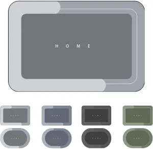 Modrindz Magic Bath Mat - Non Skid, Waterproof Comfort Standing Rug (Gray, 16 x 24 in)