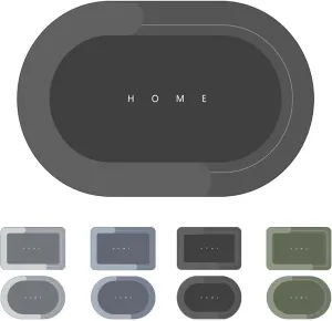 Modrindz Modernized Magic Bath Mat - Quick Dry, Non-Skid Waterproof Comfort Standing Rug for Bathroom (Dark Gray-B, 16 x 24 in)