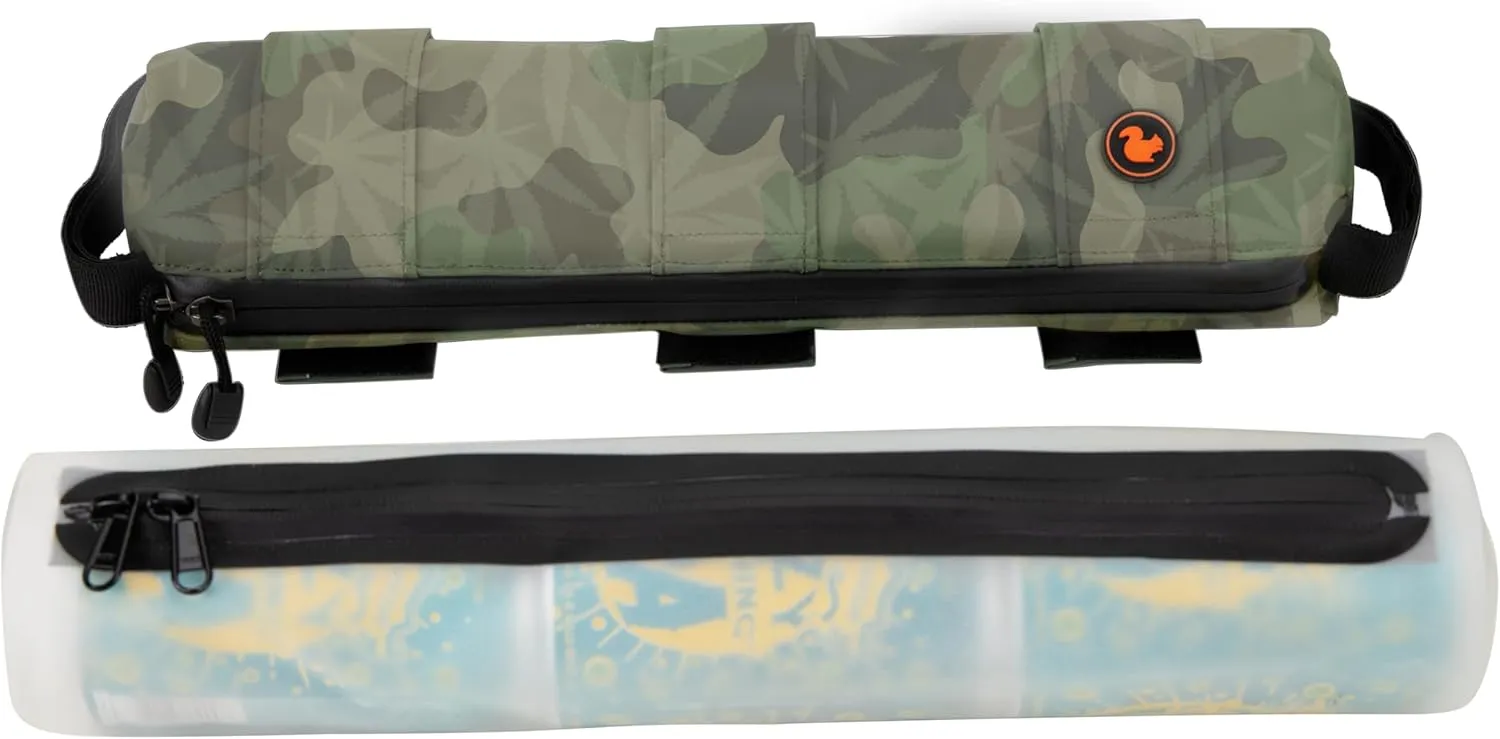 Modular Insulated Adventure Hike & Bike Frame Top Tube Handlebar Can Sling Bags (Medium 3-Can Bag, Laughing Grass Camo)