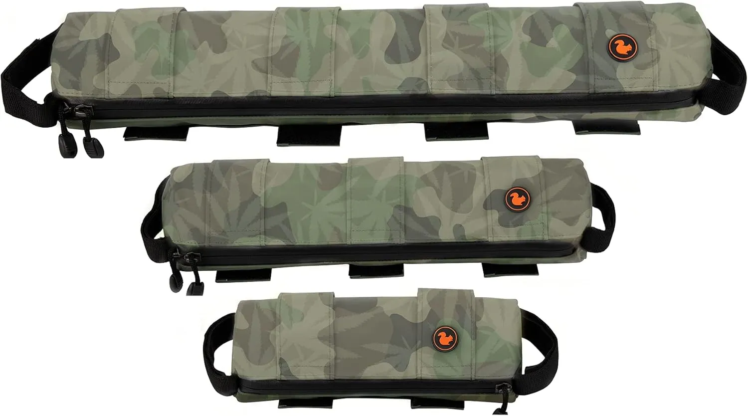 Modular Insulated Adventure Hike & Bike Frame Top Tube Handlebar Can Sling Bags (Medium 3-Can Bag, Laughing Grass Camo)
