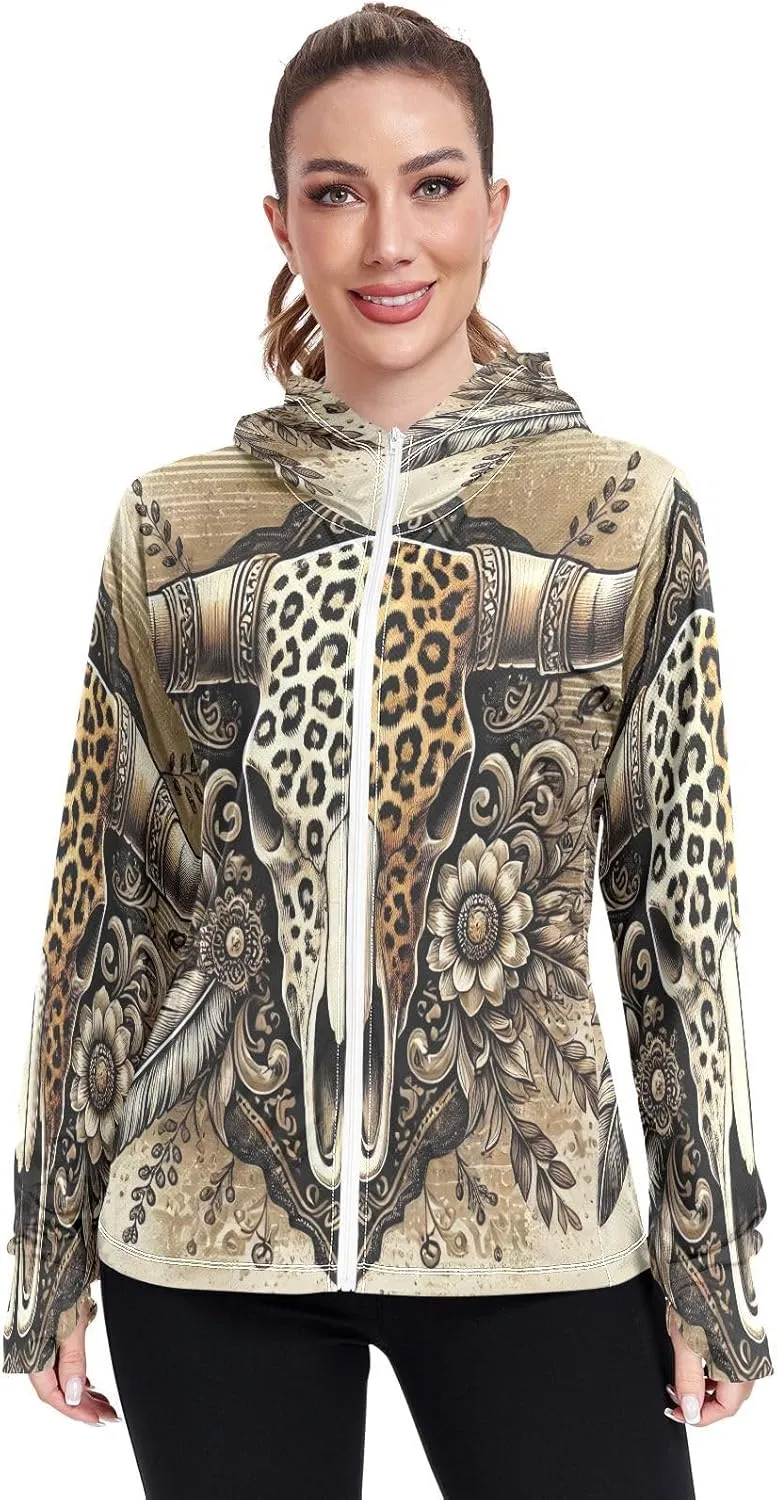 Moon Sleeping Sloth Sun Hoodie Women, Upf 50  Zip Workout Jacket, Cooling Shirt Women