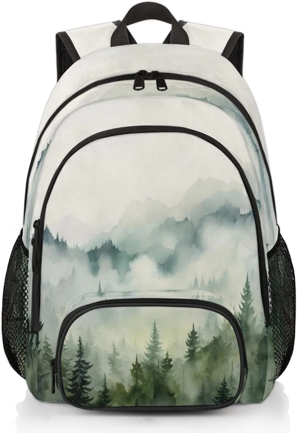 Mountain Forest Carry on Travel Backpack for Women Men Water resistant Lightweight Rucksack Backpack for Weekender Casual Work Hiking Misty Forest