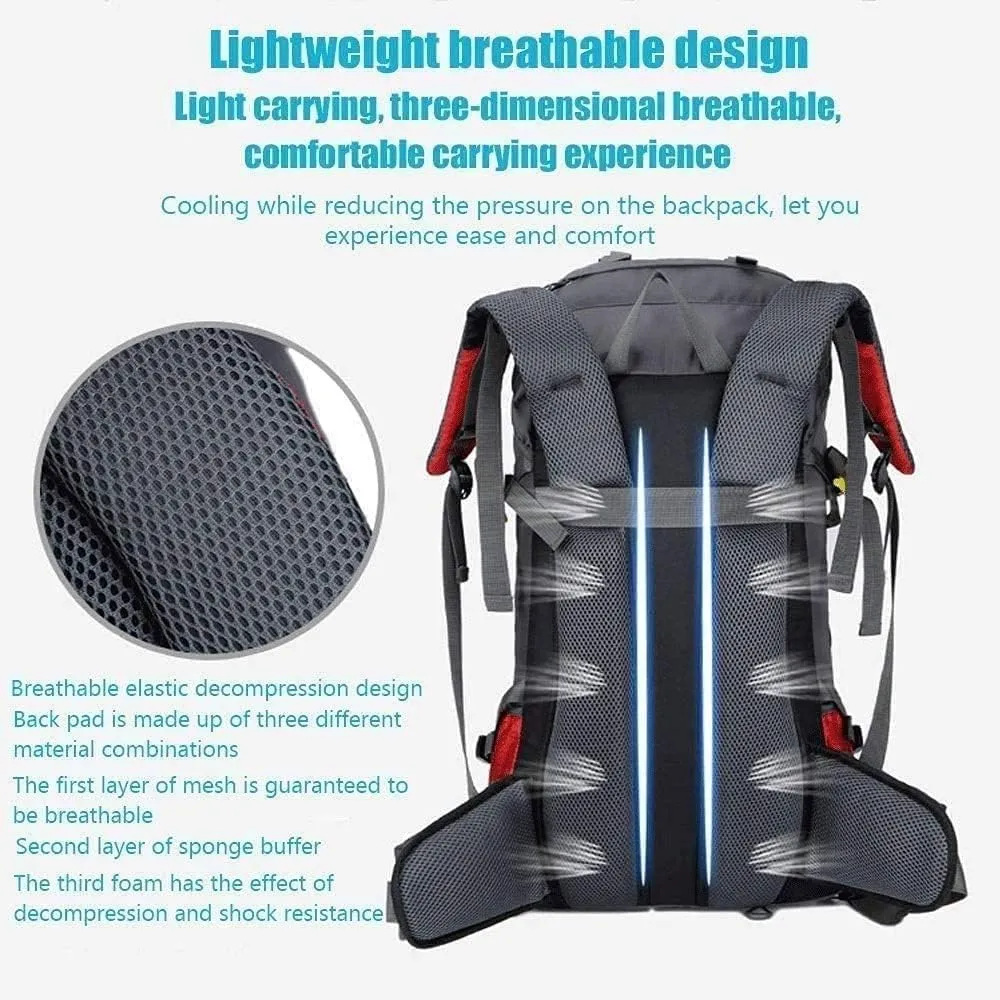 Mountaineering backpack， Internal Frame Backpack; High-Performance Backpack for Backpacking, Hiking。(Green)