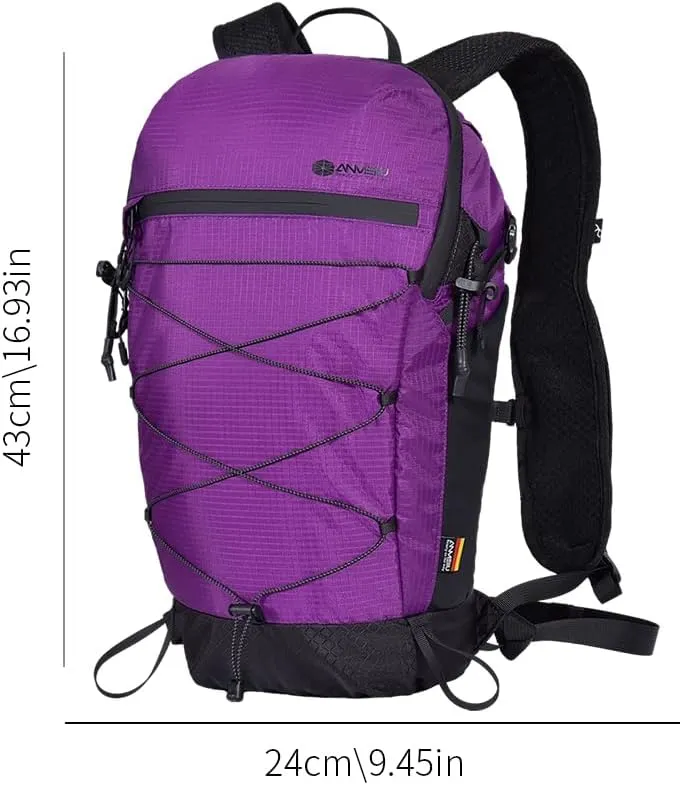 Mountaineering/Ultra Light Backpack - Lightweight Hiking & Travel Commuter Bag (Purple)