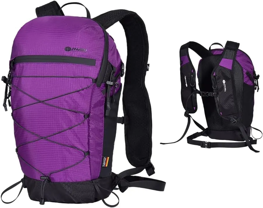 Mountaineering/Ultra Light Backpack - Lightweight Hiking & Travel Commuter Bag (Purple)