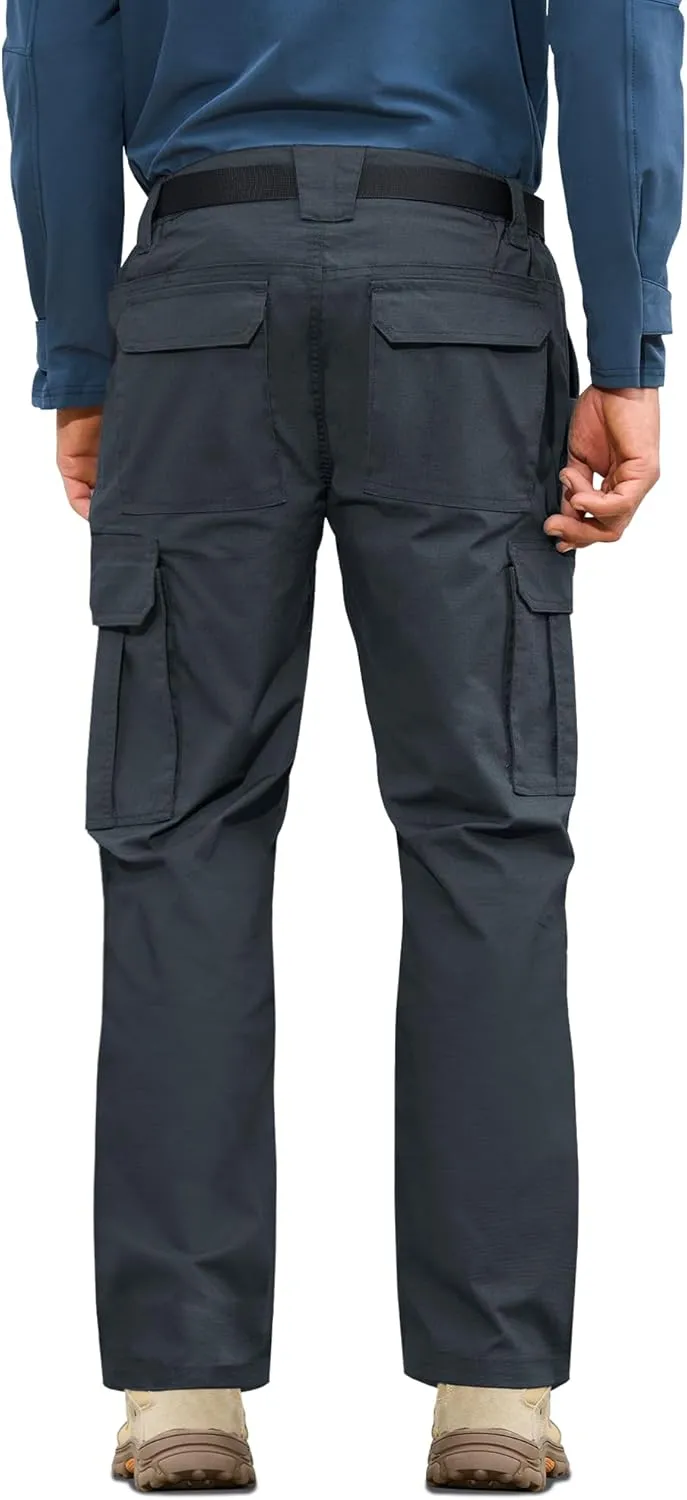 MOURCE Mens Cargo Work Pants, Ripstop Stretch Tactical Pants, Outdoor Water Resistant Hiking Pants (No Belt)