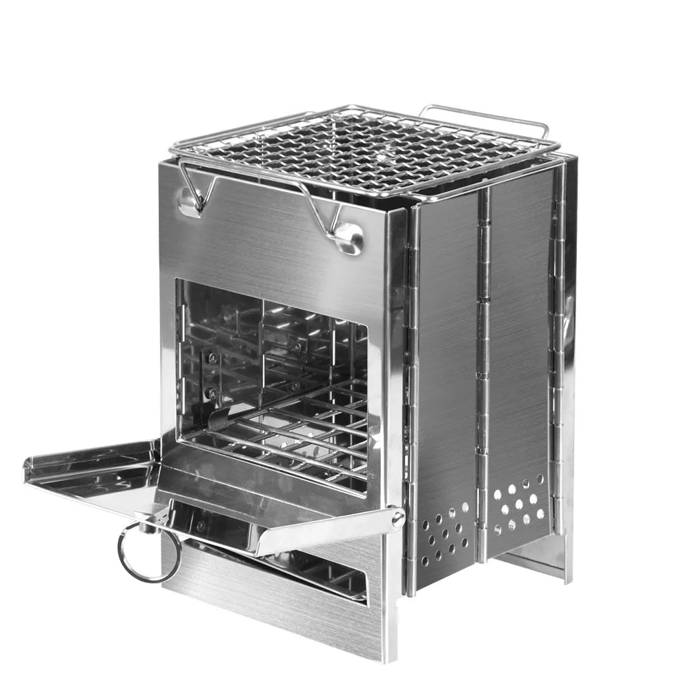 Moyasu Camp Stove Camping Wood BBQ Grill Medium