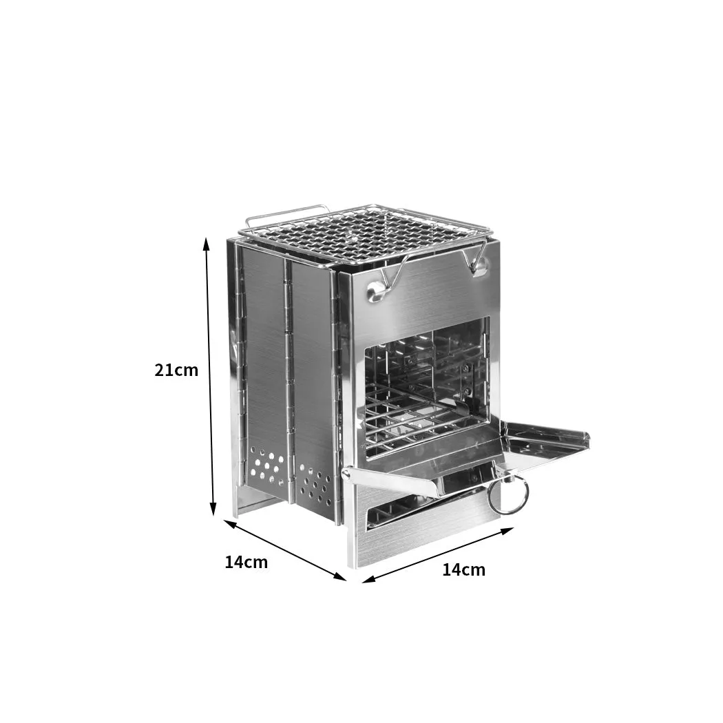 Moyasu Camp Stove Camping Wood BBQ Grill Medium