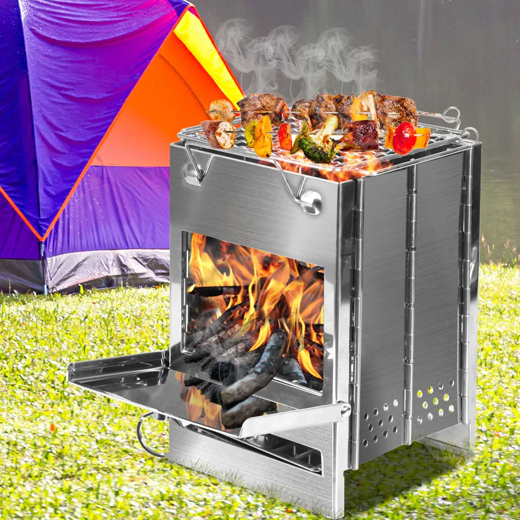 Moyasu Camp Stove Camping Wood BBQ Grill Medium