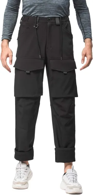 Mr.Stream Men's Hiking Multi Pocket Mountain Outdoor Trekking Sports Camping Windproof Fleece Pants