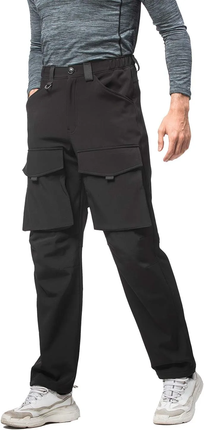 Mr.Stream Men's Hiking Multi Pocket Mountain Outdoor Trekking Sports Camping Windproof Fleece Pants