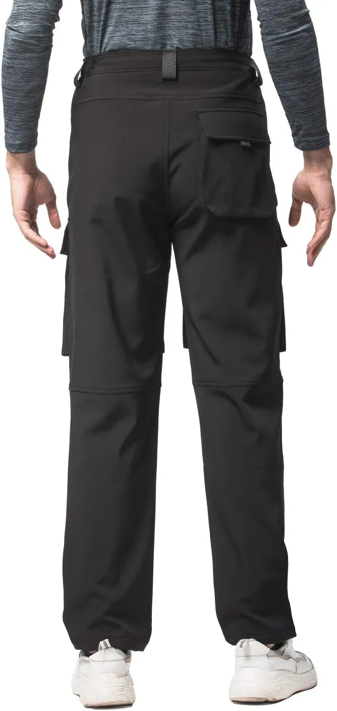 Mr.Stream Men's Hiking Multi Pocket Mountain Outdoor Trekking Sports Camping Windproof Fleece Pants