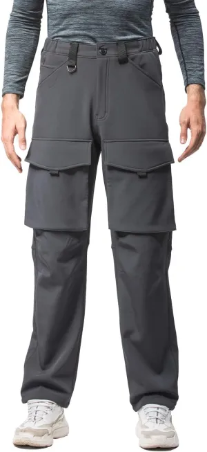 Mr.Stream Men's Hiking Multi Pocket Mountain Outdoor Trekking Sports Camping Windproof Fleece Pants